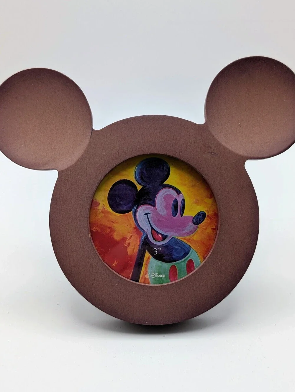 Disney Parks Mickey Mouse Ears Natural Wood Photo Frame (3